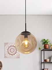 Searchlight Black Terra Pendant Ceiling Light - Image 1 of 4