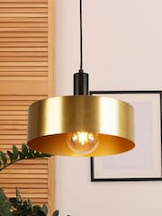 Searchlight Black/Gold Aurelia Pendant Ceiling Light - Image 1 of 4
