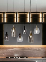 Searchlight Black Dakota 6 Light Multi-Drop Pendant Ceiling Light - Image 1 of 4