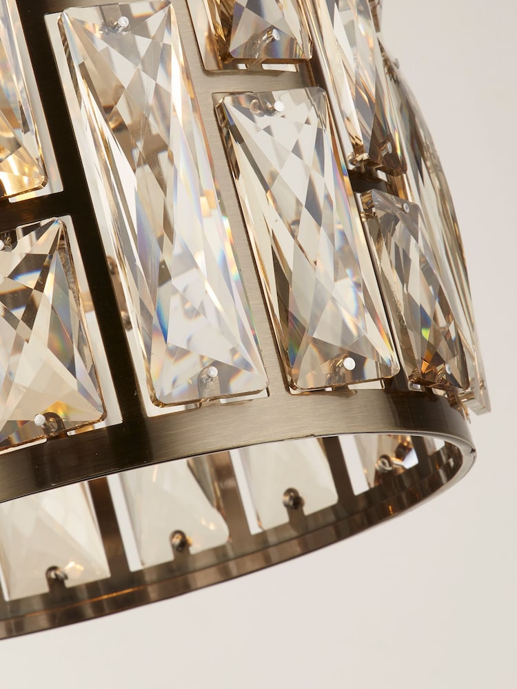Searchlight Antique Brass Luxe Pendant Ceiling Light - Image 4 of 4
