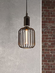 Searchlight Black Cage Lamp - Image 1 of 5