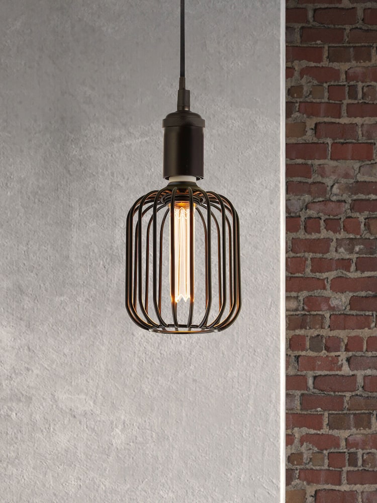 Searchlight Black Cage Lamp - Image 1 of 5