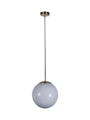 Searchlight Brass Skylar Medium Opal Pendant Ceiling Light - Image 3 of 4