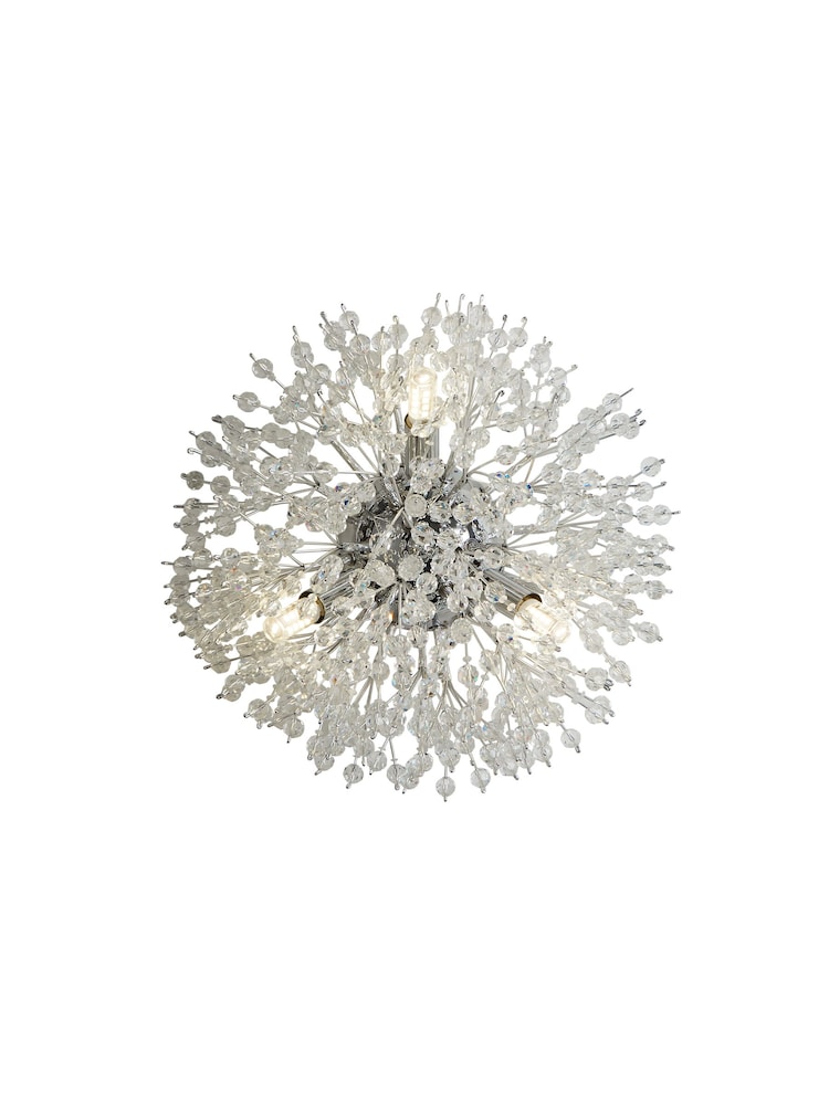 Searchlight Chrome/Clear Anenome 3 Light Wall Light - Image 2 of 4