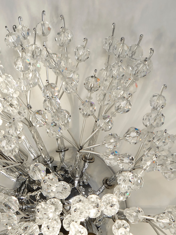 Searchlight Chrome/Clear Anenome 3 Light Wall Light - Image 4 of 4