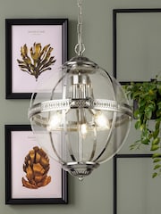Searchlight Chrome Compass 3 Light Pendant Ceiling Light - Image 1 of 4