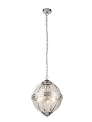 Searchlight Chrome Compass 3 Light Pendant Ceiling Light - Image 2 of 4