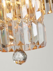Searchlight Satin Brass Luna 4 Light Flush Ceiling Light - Image 2 of 4
