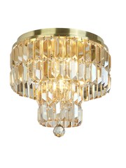 Searchlight Satin Brass Luna 4 Light Flush Ceiling Light - Image 3 of 4