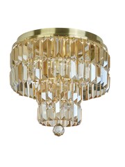 Searchlight Satin Brass Luna 4 Light Flush Ceiling Light - Image 4 of 4