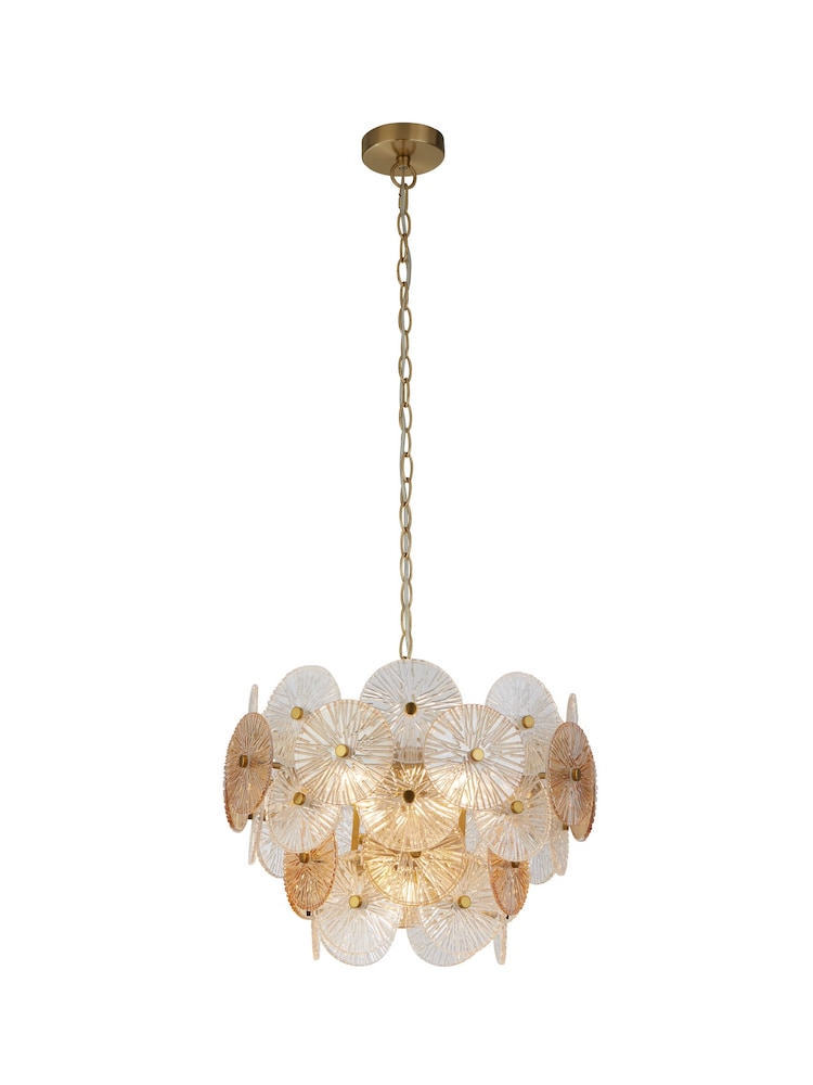 Searchlight Bronze Kaleidoscope 5 Light Pendant Ceiling Light - Image 2 of 4