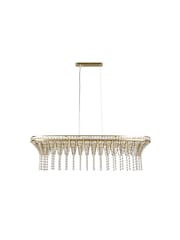 Searchlight Satin Brass Casandra 8 Light Bar Pendant Ceiling Light - Image 3 of 4