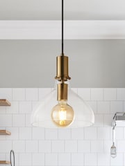 Searchlight Brass Marguerite Pendant Ceiling Light - Image 1 of 4