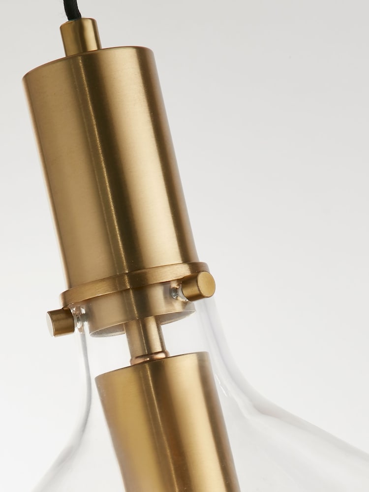 Searchlight Brass Marguerite Pendant Ceiling Light - Image 4 of 4