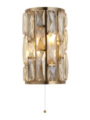 Searchlight Antique Brass Luxe 2 Light Wall Light - Image 2 of 4