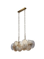 Searchlight Brass Kaleidoscope 10 Light Bar Pendant Ceiling Light - Image 3 of 4