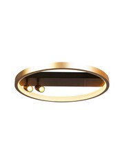 Searchlight Black/Gold Cosima Flush Ceiling Light - Image 2 of 4