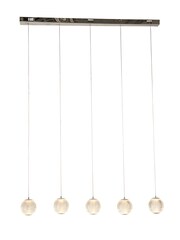 Searchlight Black/Gold Jewel 5 Light Bar Pendant Ceiling Light - Image 2 of 4