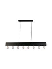 Searchlight Black Noir 8 Light Diner Bar Pendant Ceiling Light - Image 3 of 4