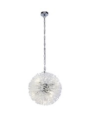 Searchlight Chrome/Clear Anenome 7 Light Pendant Ceiling Light - Image 2 of 4