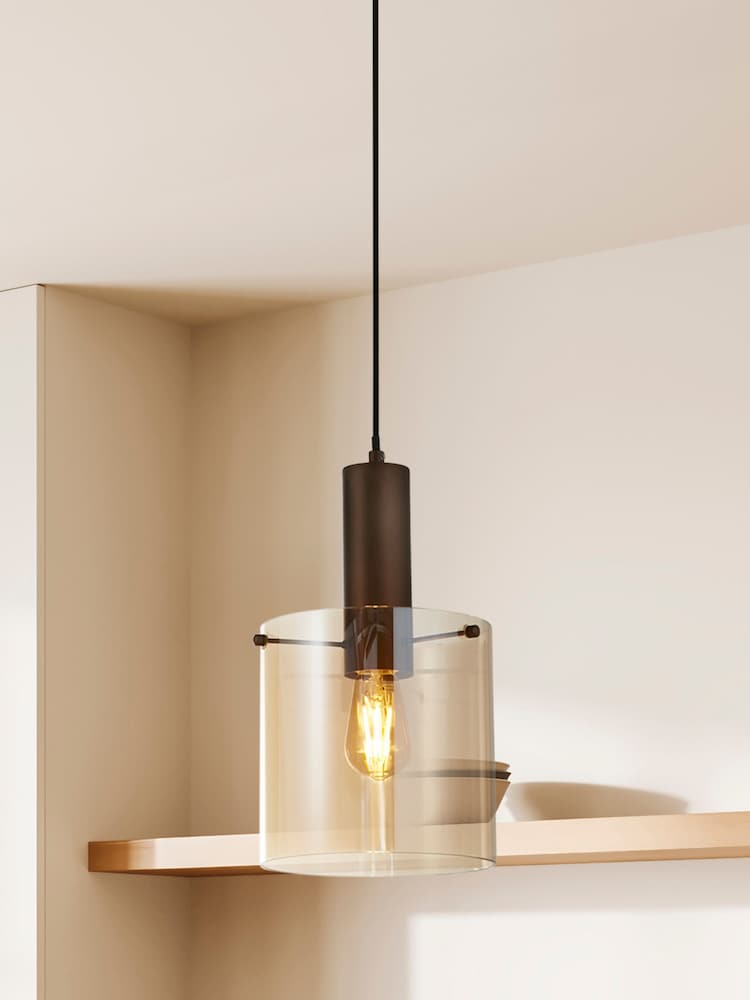 Searchlight Brown Savannah Pendant Ceiling Light - Image 1 of 3 Searchlight Brown Savannah Pendant Ceiling Light - Image 1 of 3