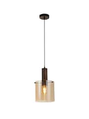Searchlight Brown Savannah Pendant Ceiling Light - Image 2 of 3