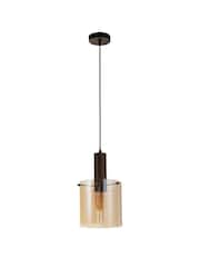 Searchlight Brown Savannah Pendant Ceiling Light - Image 3 of 3