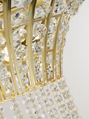 Searchlight Satin Brass Casandra 8 Light Round Pendant Ceiling Light - Image 4 of 4