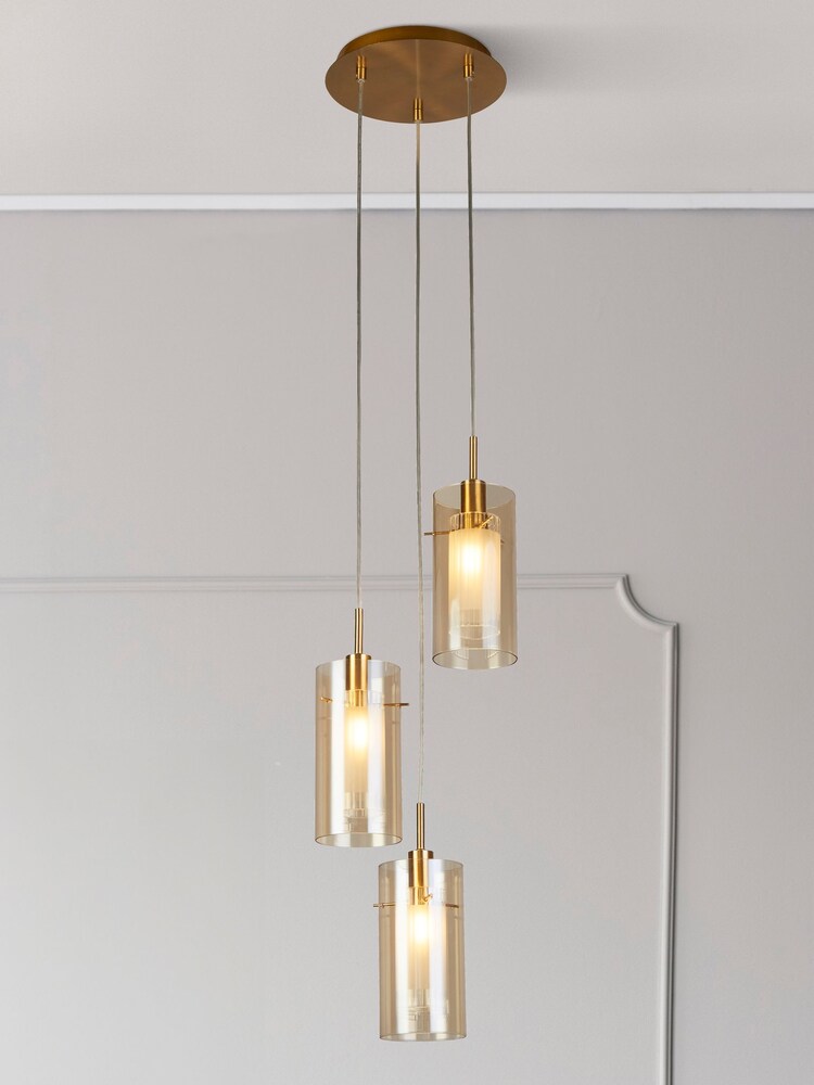Searchlight Bronze Sienna 3 Light Multi Drop Ceiling Light - Image 1 of 4 Searchlight Bronze Sienna 3 Light Multi Drop Ceiling Light - Image 1 of 4