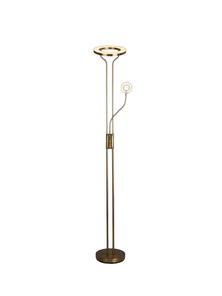 Searchlight Brass Duo Floor Lamp - Image 2 of 4