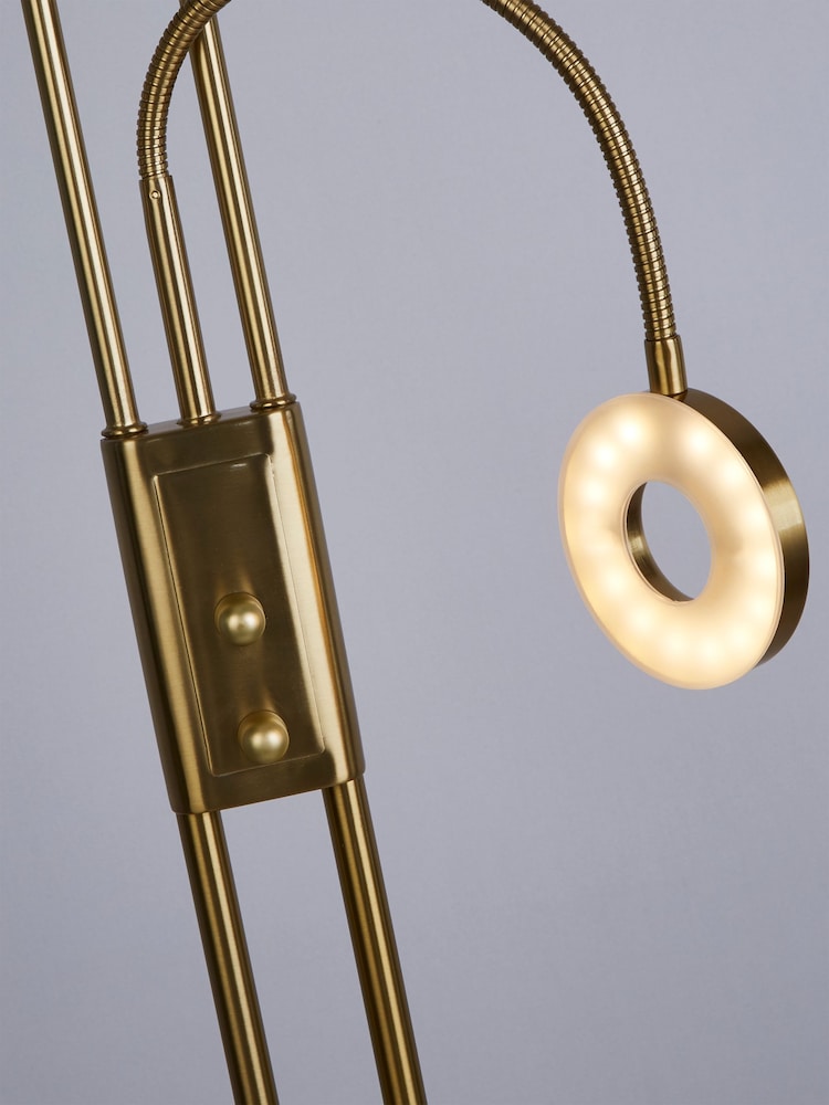 Searchlight Brass Duo Floor Lamp - Image 4 of 4