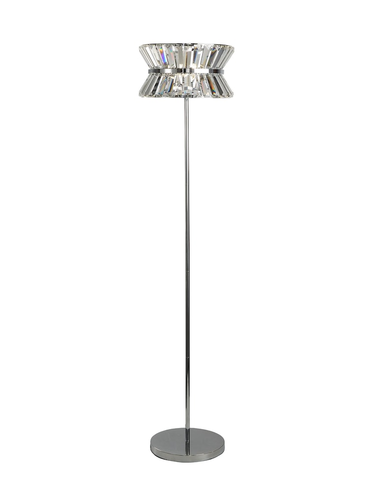 Searchlight Chrome Hourglass 3 Light Floor Lamp - Image 2 of 4