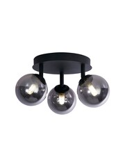 Searchlight Black Voyager 3 Light Semi-Flush Ceiling Light - Image 2 of 4
