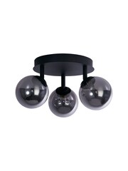 Searchlight Black Voyager 3 Light Semi-Flush Ceiling Light - Image 3 of 4