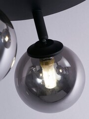 Searchlight Black Voyager 3 Light Semi-Flush Ceiling Light - Image 4 of 4