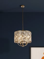 Searchlight Antique Brass Luxe 5 Light Pendant Ceiling Light - Image 1 of 4