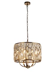 Searchlight Antique Brass Luxe 5 Light Pendant Ceiling Light - Image 2 of 4