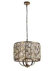 Searchlight Antique Brass Luxe 5 Light Pendant Ceiling Light - Image 3 of 4