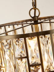 Searchlight Antique Brass Luxe 5 Light Pendant Ceiling Light - Image 4 of 4