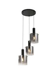 Searchlight Black Savannah 3 Light Multi-Drop Pendant Ceiling Light - Image 2 of 4