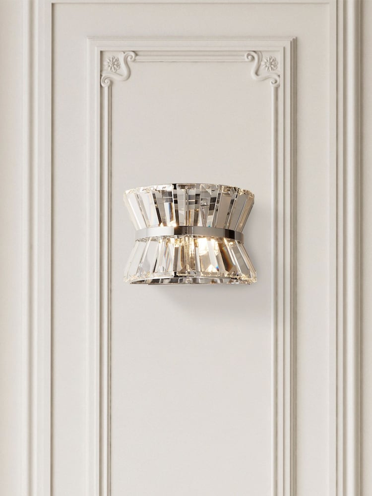 Searchlight Chrome Hourglass 2 Light Wall Light - Image 1 of 4