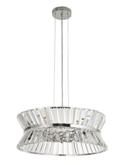 Searchlight Chrome/Clear Hourglass 7 Light Semi Flush Ceiling Light - Image 2 of 3