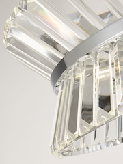 Searchlight Chrome/Clear Hourglass 7 Light Semi Flush Ceiling Light - Image 3 of 3