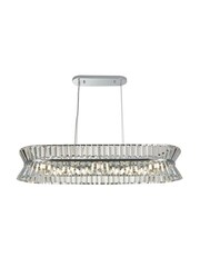 Searchlight Chrome/Clear Hourglass 10 Light Oval Pendant Ceiling Light - Image 2 of 4