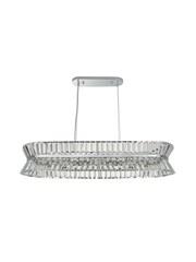 Searchlight Chrome/Clear Hourglass 10 Light Oval Pendant Ceiling Light - Image 3 of 4