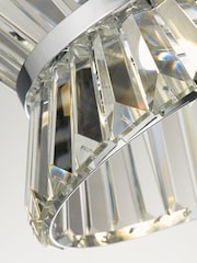 Searchlight Chrome/Clear Hourglass 10 Light Oval Pendant Ceiling Light - Image 4 of 4