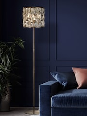 Searchlight Antique Brass Luxe Floor Lamp - Image 1 of 4