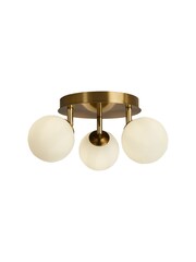 Searchlight Gold Voyager 3 Light Semi-Flush Ceiling Light - Image 2 of 4