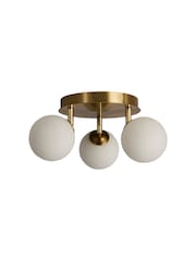 Searchlight Gold Voyager 3 Light Semi-Flush Ceiling Light - Image 3 of 4