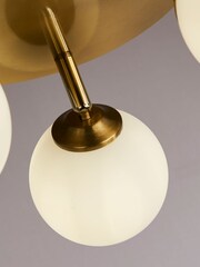 Searchlight Gold Voyager 3 Light Semi-Flush Ceiling Light - Image 4 of 4